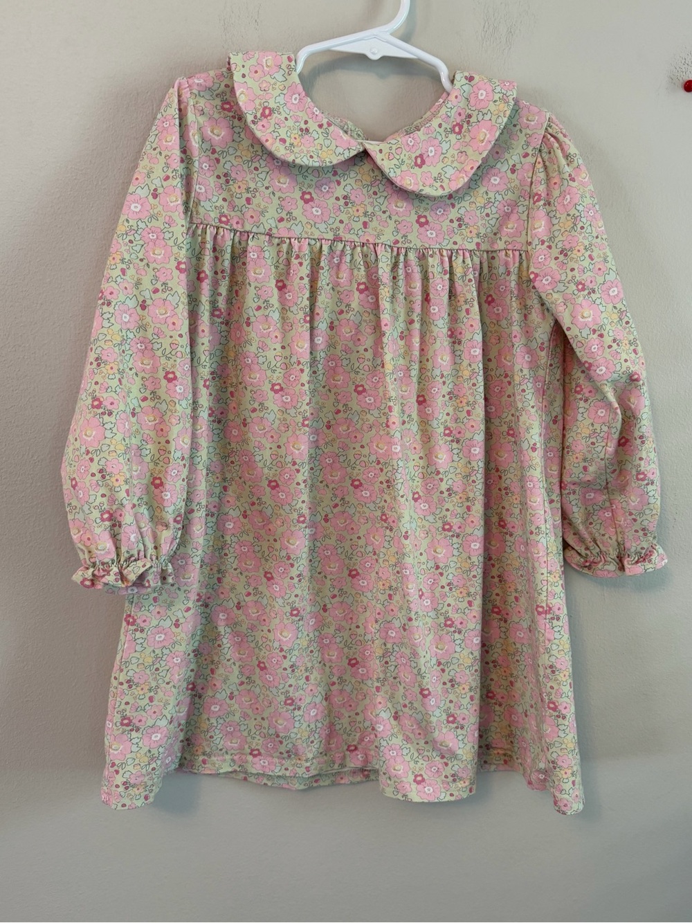 Cecil and Lou Pink Floral Peter Pan Collar Dress